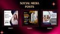 create instagram posts , logo and print media