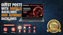 publish a guest posts with high authority backlinks