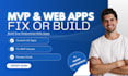 optimize ai app, fix mvp issues, review code, launch support in 72h