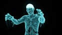 create halloween zombie hologram, horror projection and spooky visuals