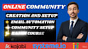 kajabi setup kajabi community ghl setup course creation online elearning setup