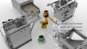create 3d robotic arm, factory automation and industrial animation