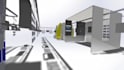 create 3d powder coating line and industrial equipment animation