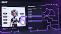 create rive state machine with interactive controls