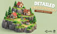 create a stylized low poly 3d game environment for your game