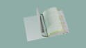 render a video of book flipping pages