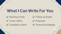 write professional emails letters and business documents