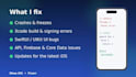 fix ios app bugs, crashes and publish your app to the app store