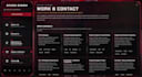 create a cinematic developer portfolio website