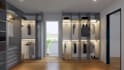 do interior rendering wardrobe, fireplace, closet, cabinet
