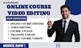 online course video editing, training educational videos