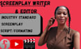 be scriptwriter for movie script writing, feature film script, screenplay