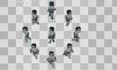 pixel art character, pixel art sprite sheet and animation, 8 direction topdown
