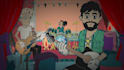 create a 2d character animation in retro cartoon style