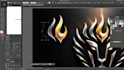 recreate blurry logo into clean vector manually