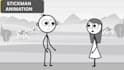 draw stickman, animate stick man, stickman animation and stick figure explainer