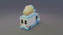 create a low poly 3d car model for games and animation