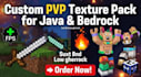 make custom minecraft texture pack, resource pack pixel art for pvp java bedrock