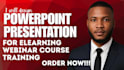 design interactive presentation training slide for elearning webinar course