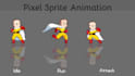 create pixel art sprite sheet, pixel art sprite animation, 2d game art sprite