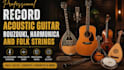 record acoustic guitar, bouzouki, harmonica and folk strings