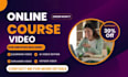 do video editing for online course training video educational course content