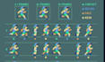 pixel art animation sprite sheet and character design for games
