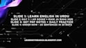 write english sentences with urdu meaning