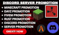 promote minecraft, dayz, wardogs, rust, fivem, gaming, discord server promotion