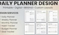 design daily planner, weekly planner, printable planner, habit tracker