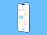 design clean modern mobile app UI UX with figma prototype and design system