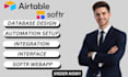 setup airtable database airtable automation airtable ai softr webapp