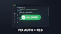 fix supabase auth, rls, database and nextjs issues