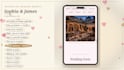 design an interactive wedding invitation website with rsvp