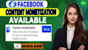 deliver a fully facebook content monetization setup page