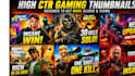 design high CTR gaming youtube thumbnails
