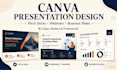 design a professional canva presentation pitch deck or slide deck