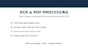 provide document indexing, metadata, ocr and PDF processing