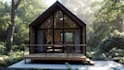 design cottage home plan and 3d renderings