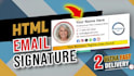 design clickable email signature with animated logo for gmail, outlook