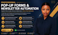 set up popup forms and newsletter automation for more leads