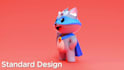 character or mascot into realistic 3d design