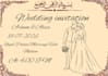 wedding mehndi walima islamic invitation card