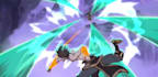 create 2d anime fighting scene in japanese anime style