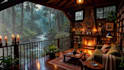 create cozy rain ambient video with natural sound