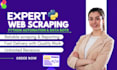 do python web scraping  and create python data bots for you