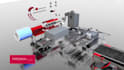 create 3d industrial machinery animation, cnc machine animation video