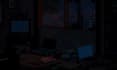 create 2d retro 8bit 16bit pixel art looping lofi animation, animated gif