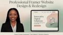 design or redesign modern framer, webflow website, do figma to framer, fix bug
