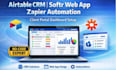 create airtable crm, softr web app, zapier automation, client portal dashboard